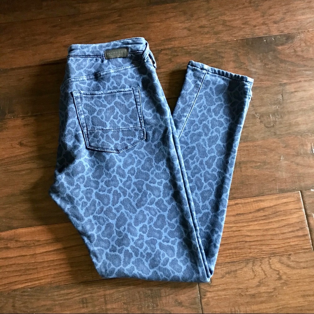 Maison Scotch High Rise Blue Animal Print Skinny